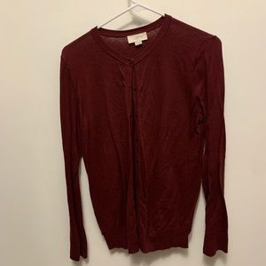 Loft outlet burgundy cardigan size medium